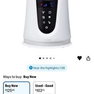 Homedics warm huge room Humidifier with Mist Control